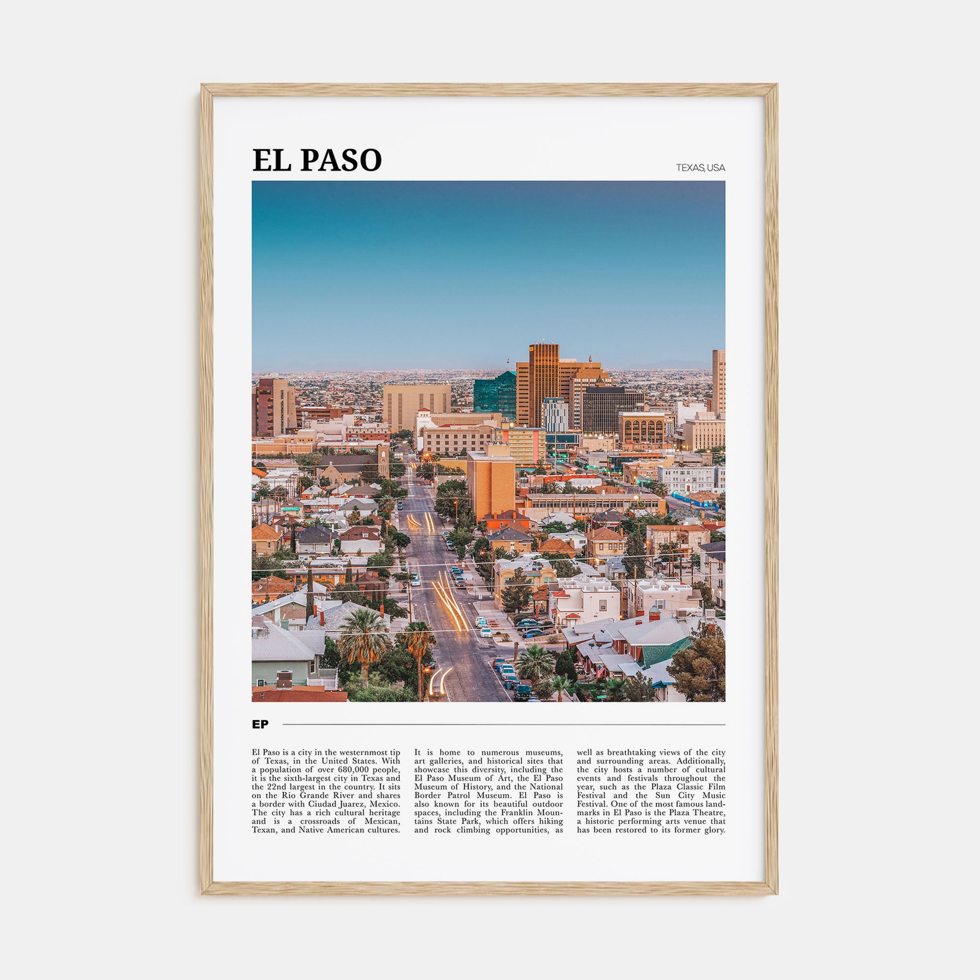 El Paso Travel Color No 1 Poster