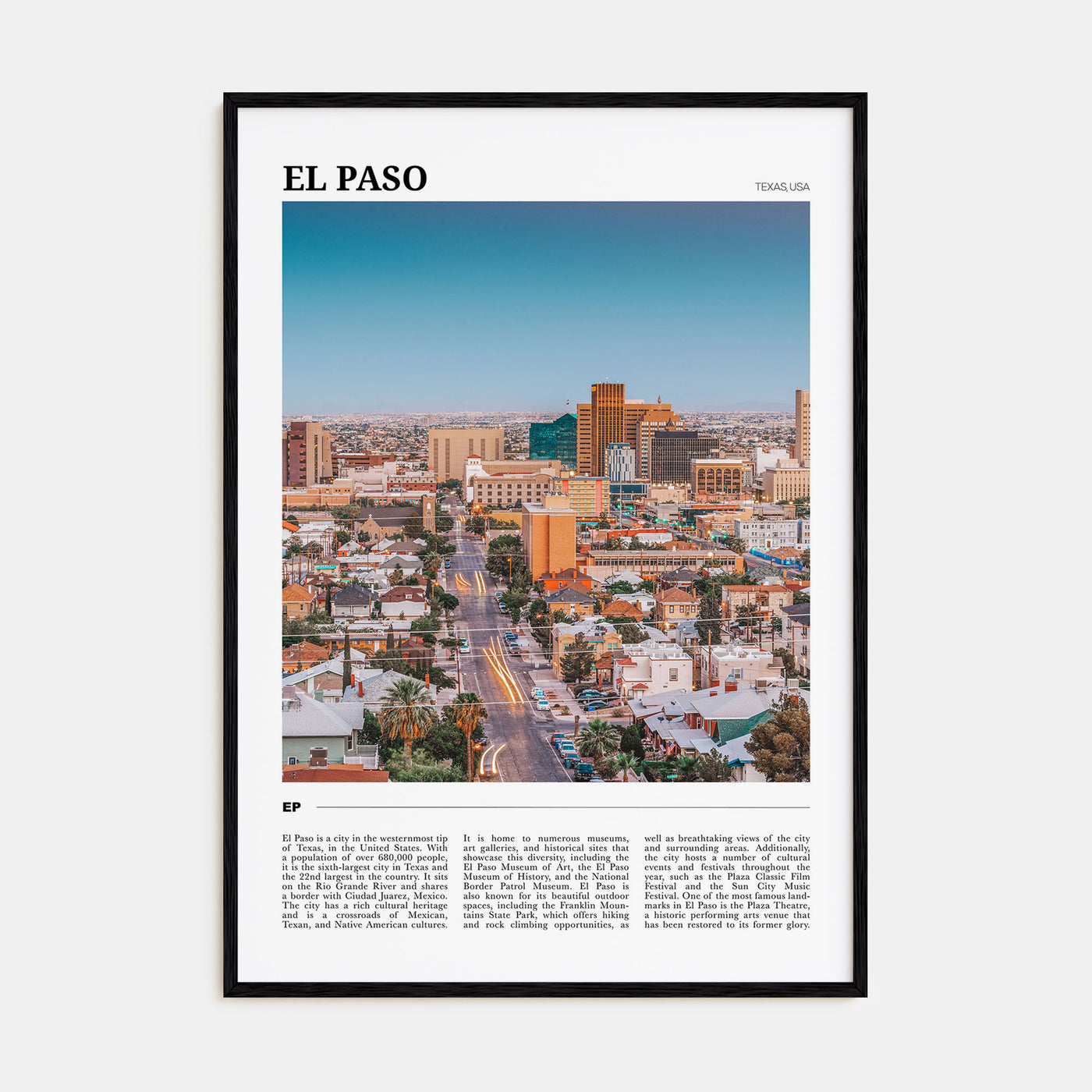 El Paso Travel Color No 1 Poster