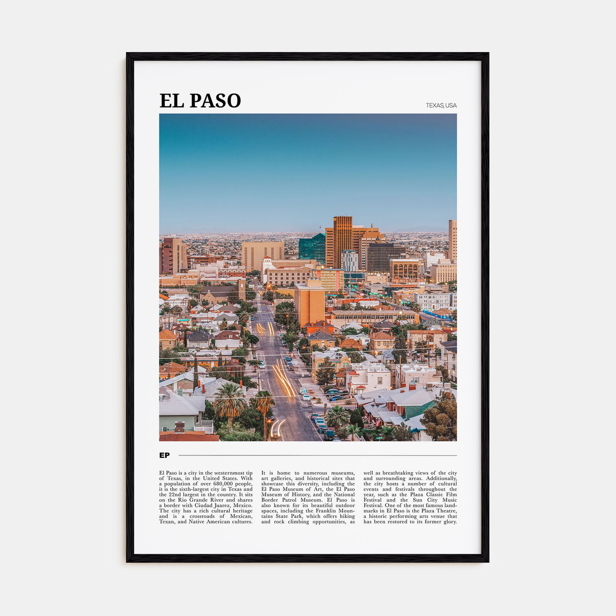El Paso Travel Color No 1 Poster