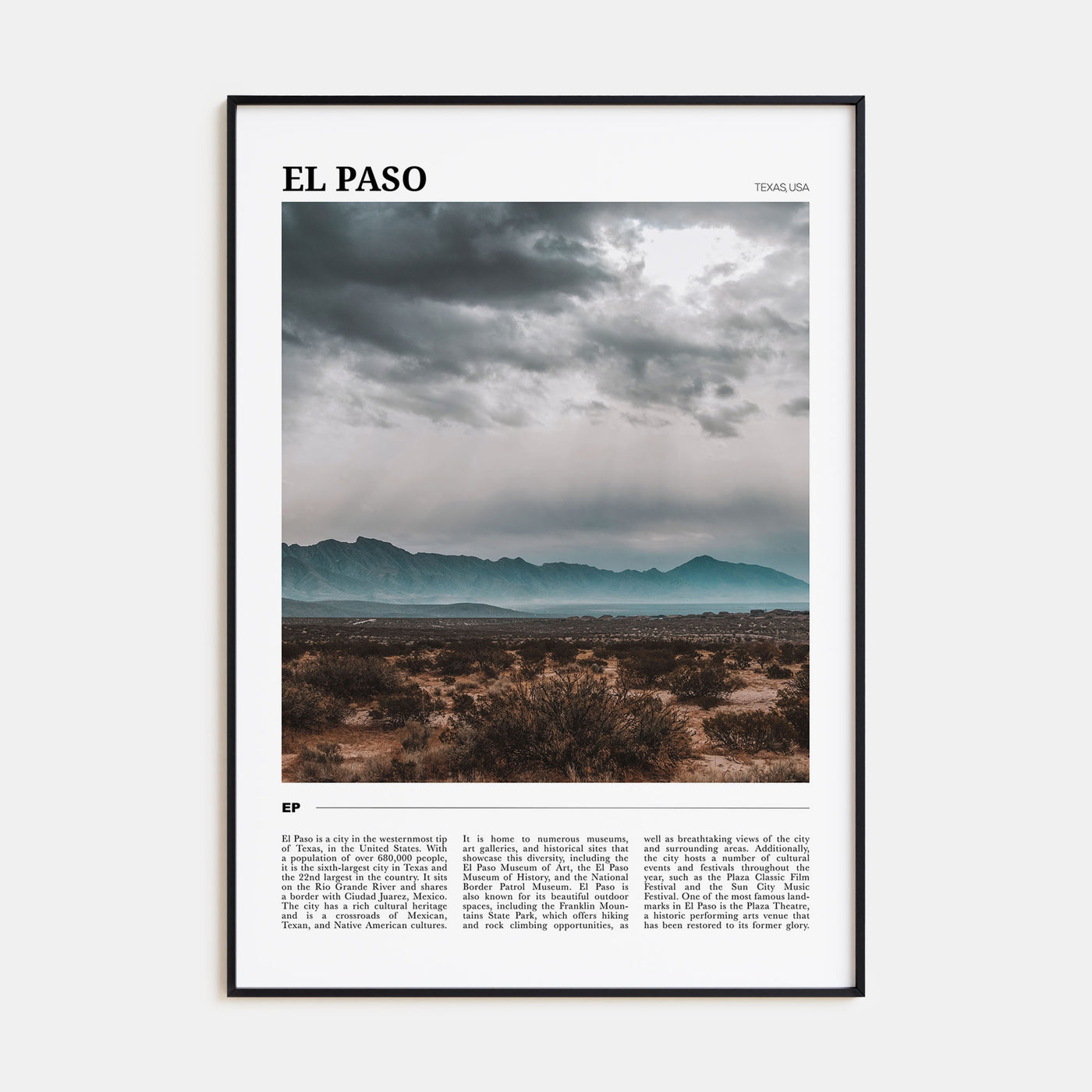 El Paso Travel Color No 2 Poster