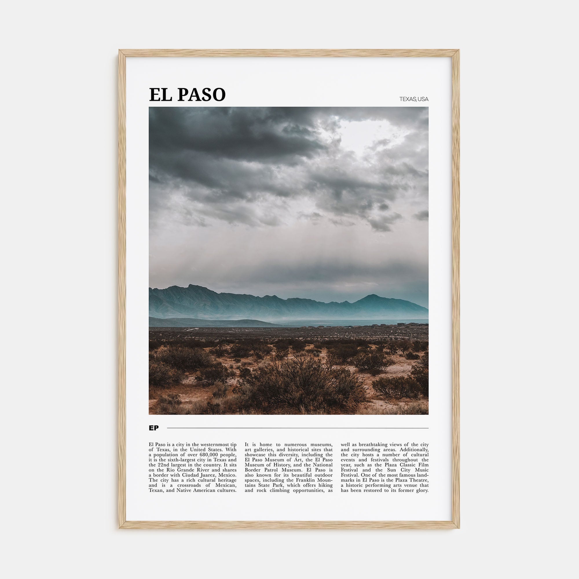 El Paso Travel Color No 2 Poster