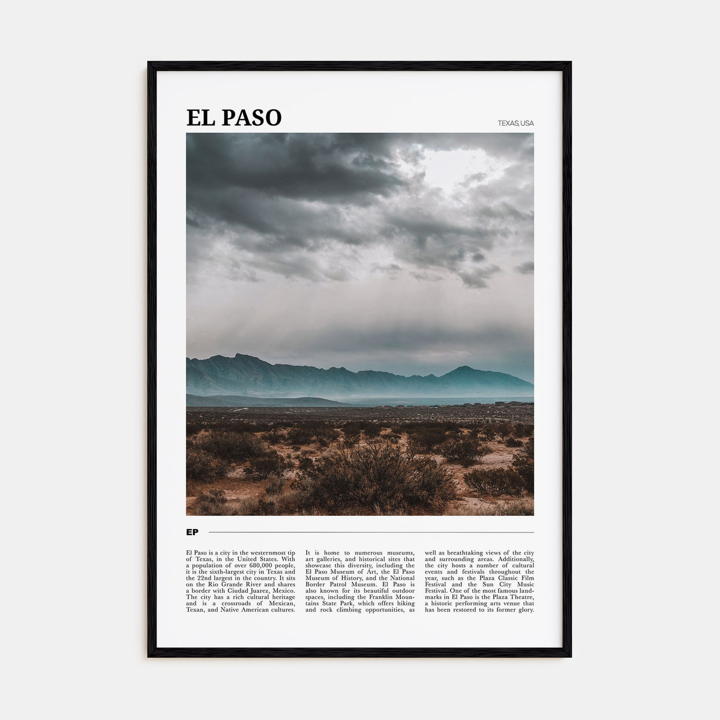El Paso Travel Color No 2 Poster