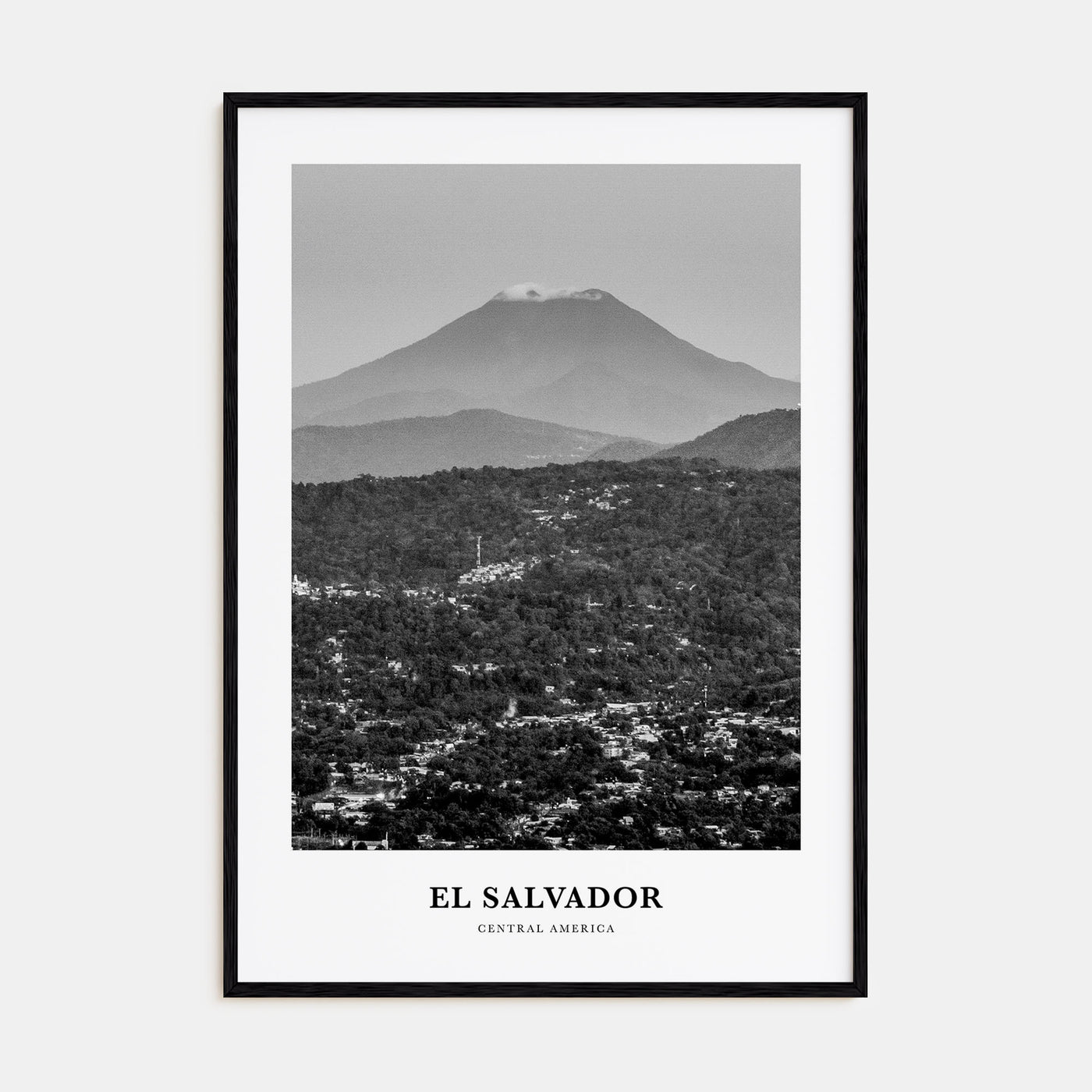 El Salvador Portrait B&W No 1 Poster