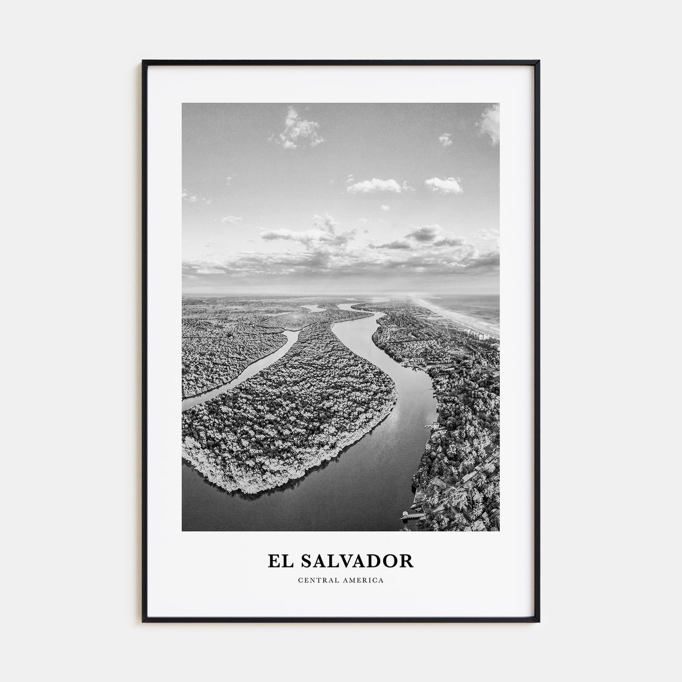 El Salvador Portrait B&W No 2 Poster