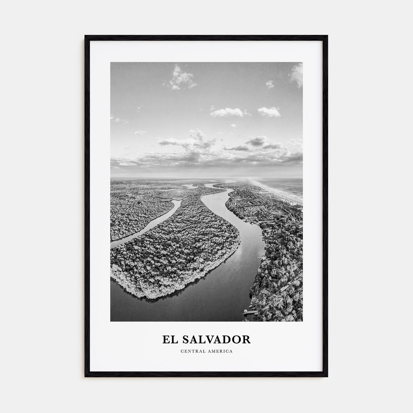 El Salvador Portrait B&W No 2 Poster