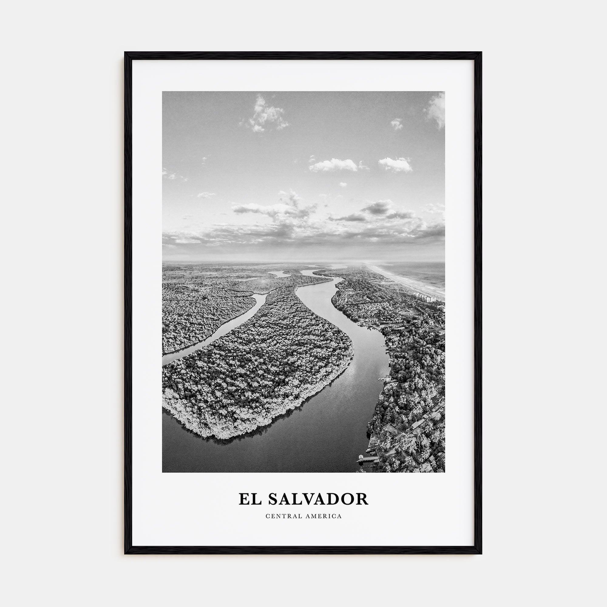El Salvador Portrait B&W No 2 Poster