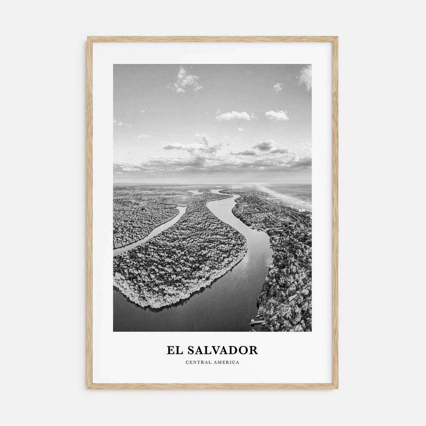 El Salvador Portrait B&W No 2 Poster