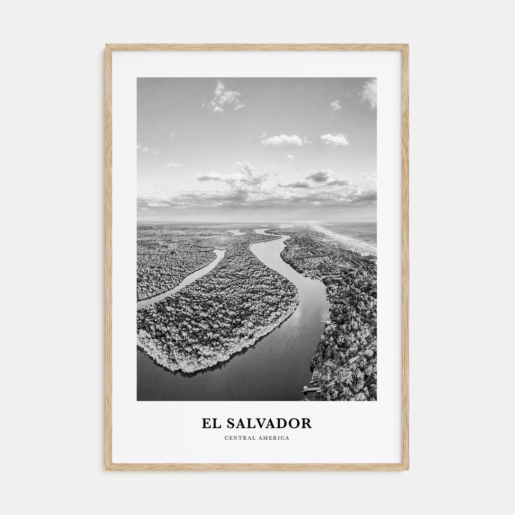 El Salvador Portrait B&W No 2 Poster