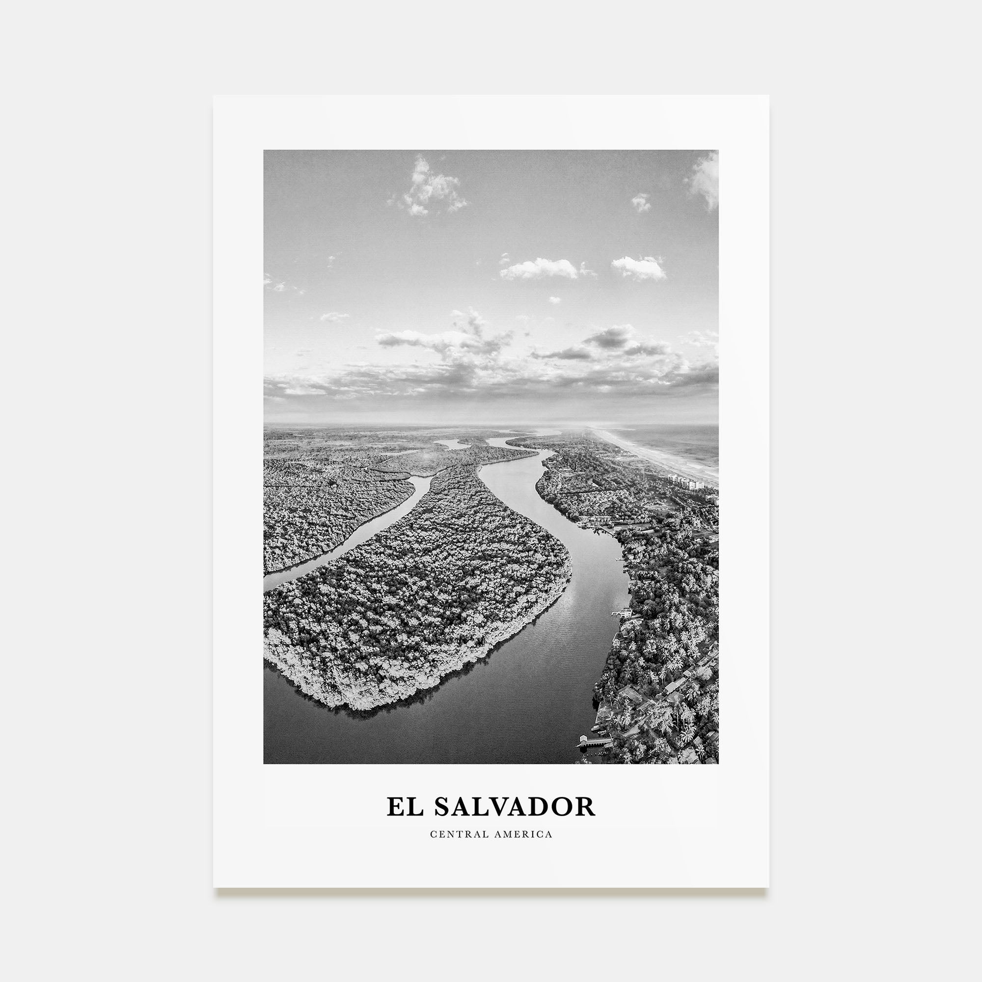 El Salvador Portrait B&W No 2 Poster