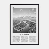 El Salvador Travel B&W No 2 Poster