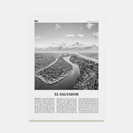 El Salvador Travel B&W No 2 Poster