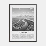 El Salvador Travel B&W No 2 Poster