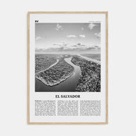 El Salvador Travel B&W No 2 Poster