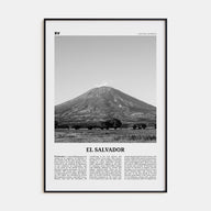 El Salvador Travel B&W No 3 Poster