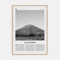 El Salvador Travel B&W No 3 Poster