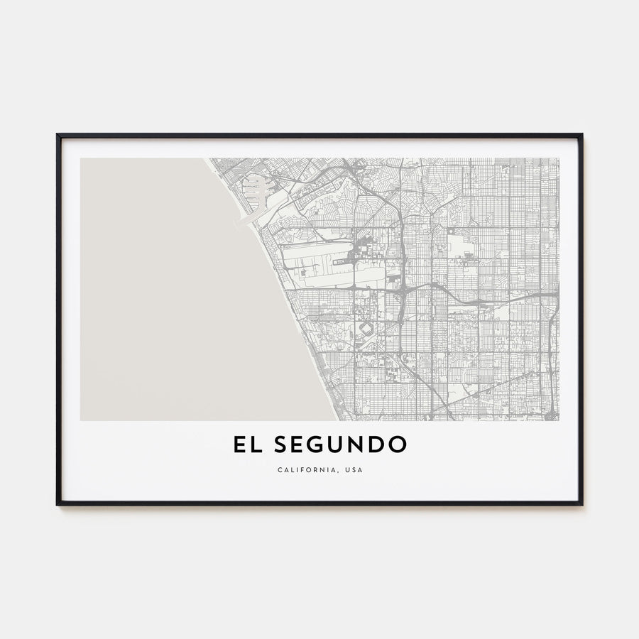 El Segundo Map Landscape Poster