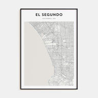 El Segundo Map Portrait Poster