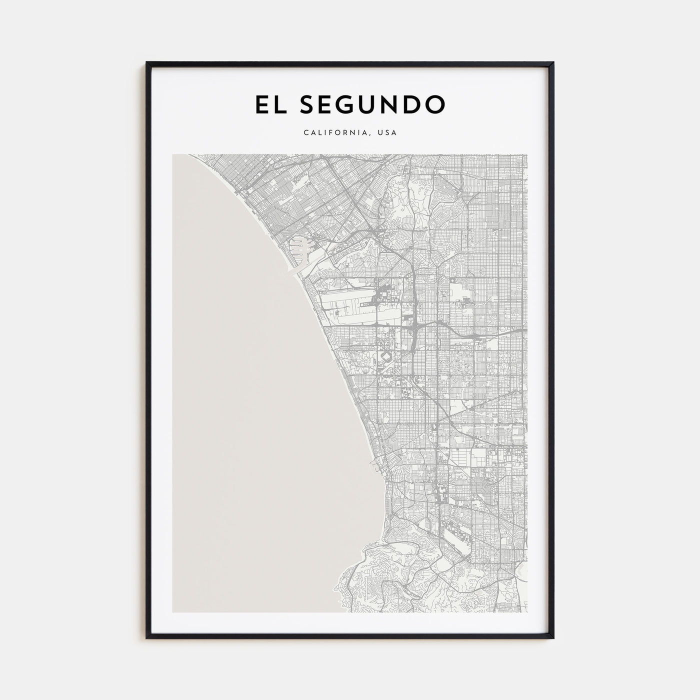 El Segundo Map Portrait Poster