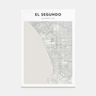 El Segundo Map Portrait Poster