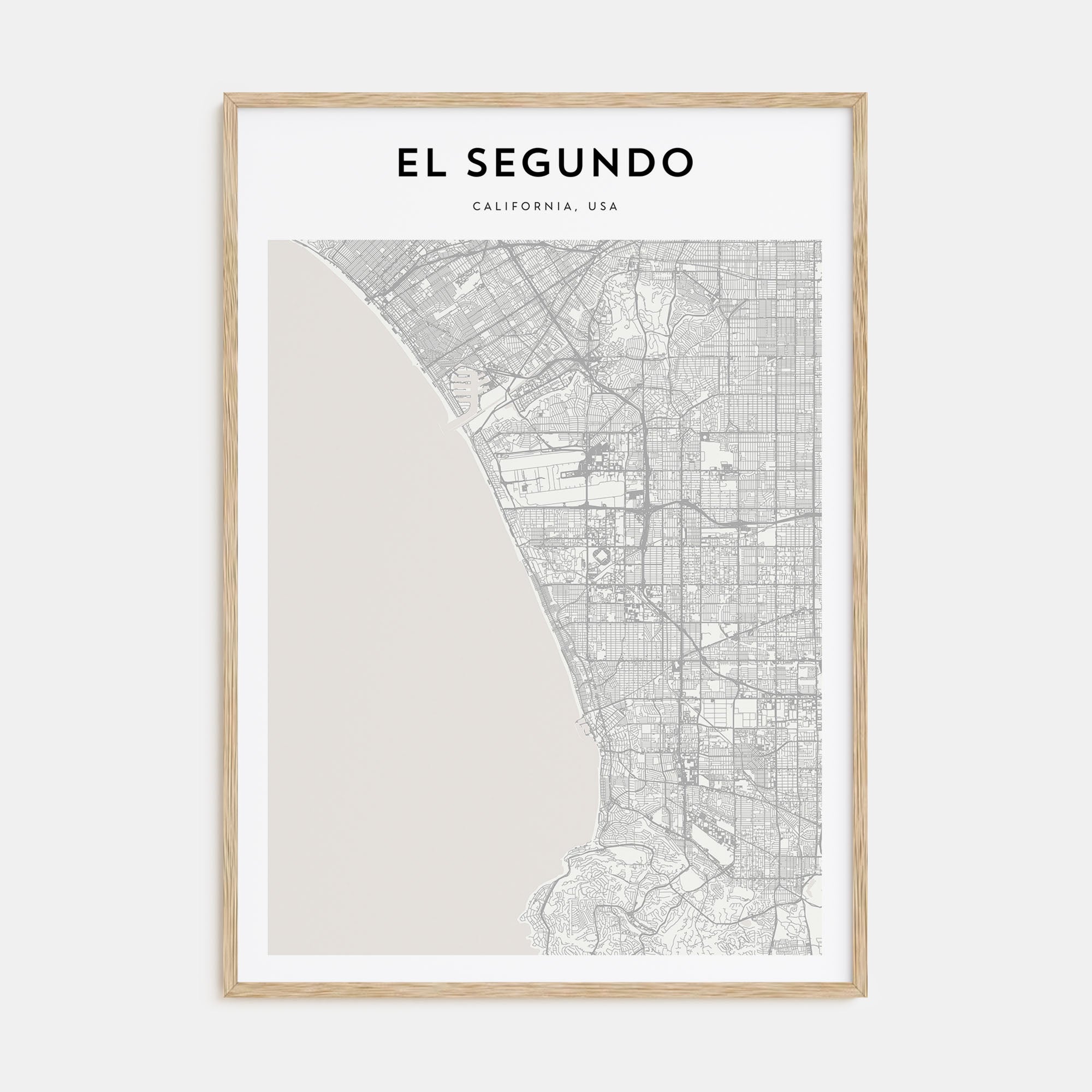 El Segundo Map Portrait Poster