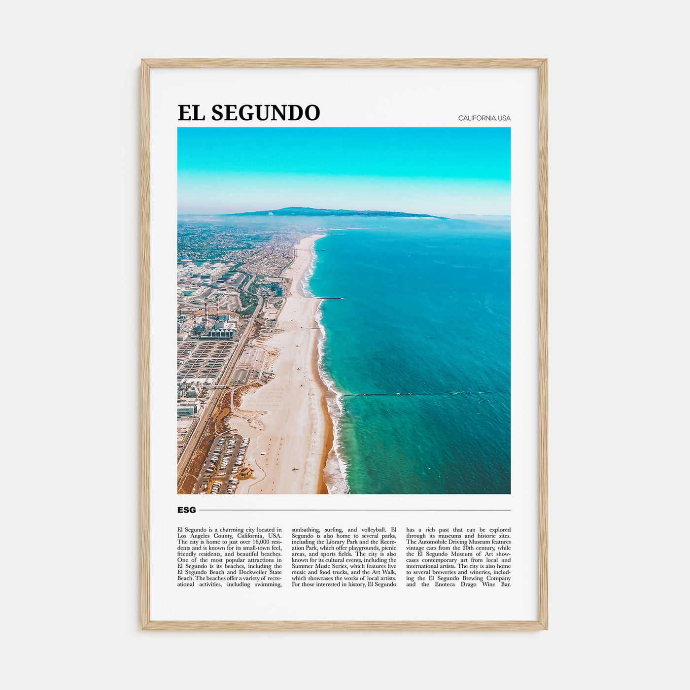 El Segundo Travel Color Poster