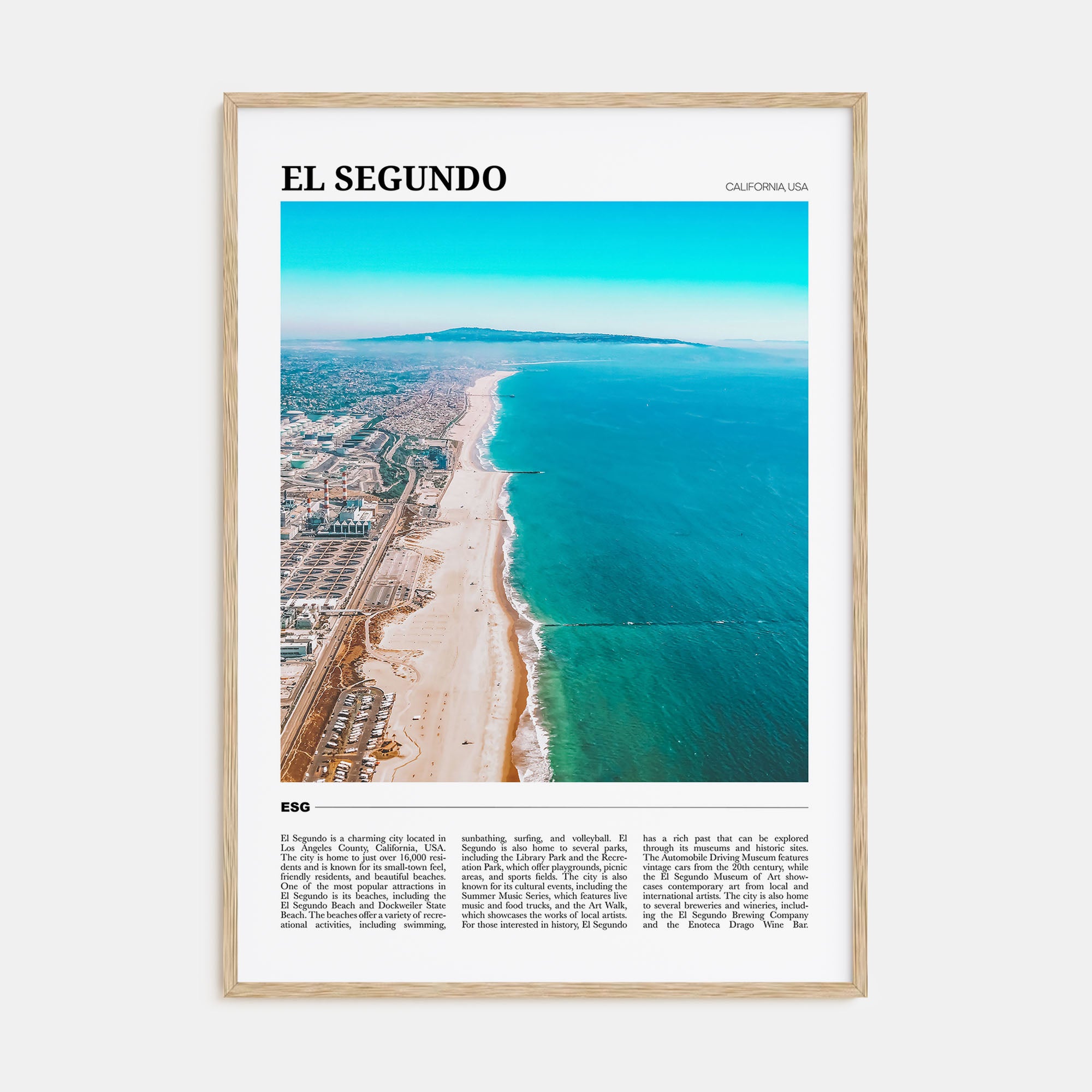 El Segundo Travel Color Poster