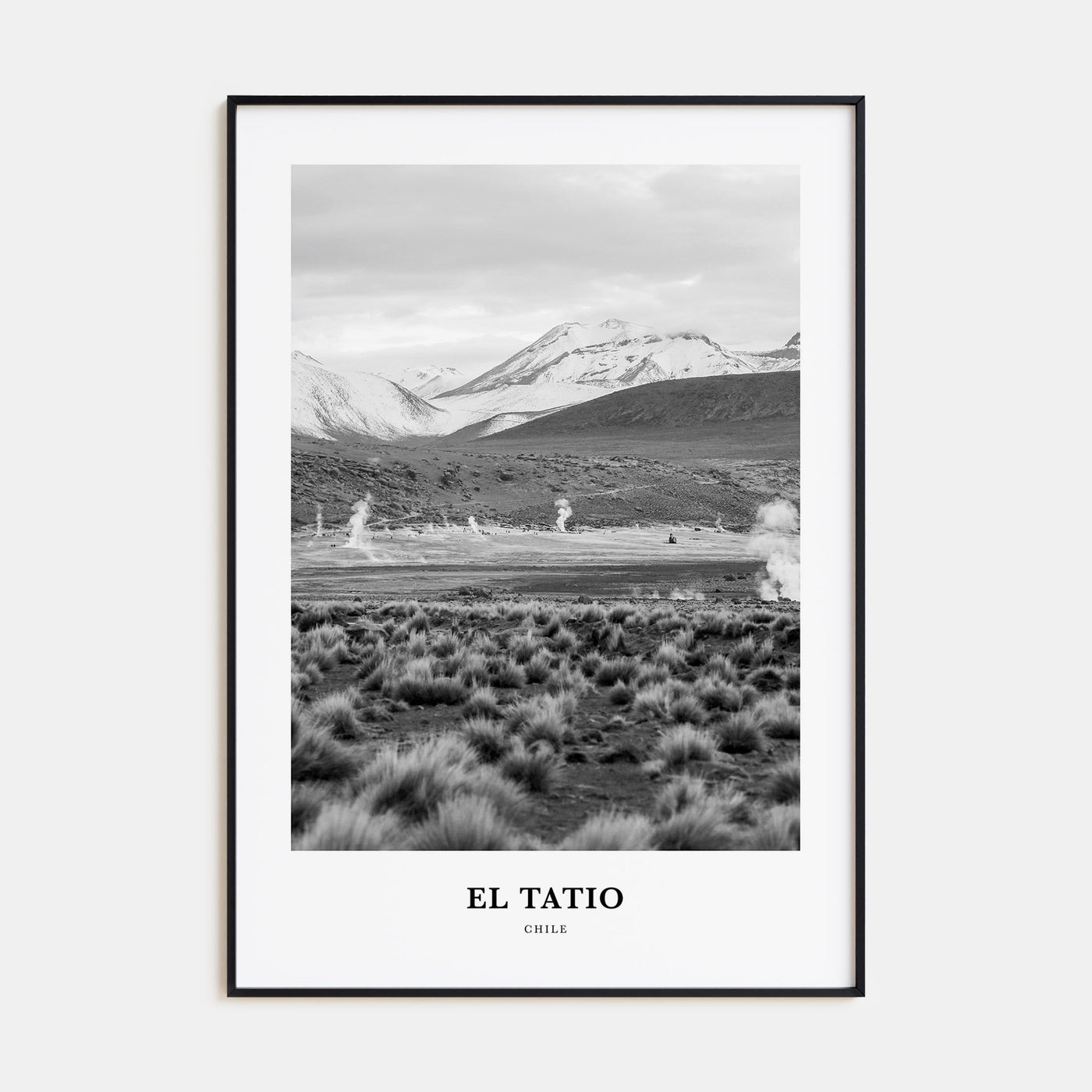 El Tatio Portrait B&W Poster