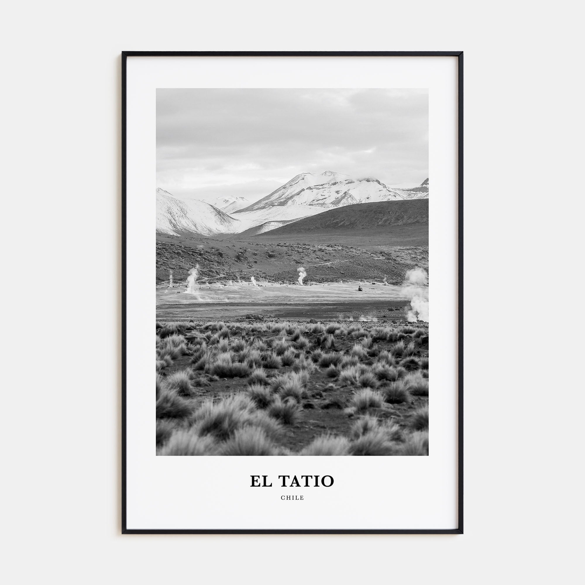 El Tatio Portrait B&W Poster