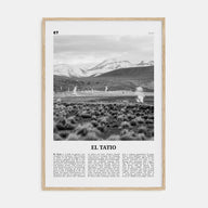 El Tatio Travel B&W Poster
