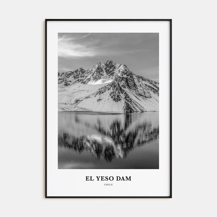 El Yeso Dam Portrait B&W Poster