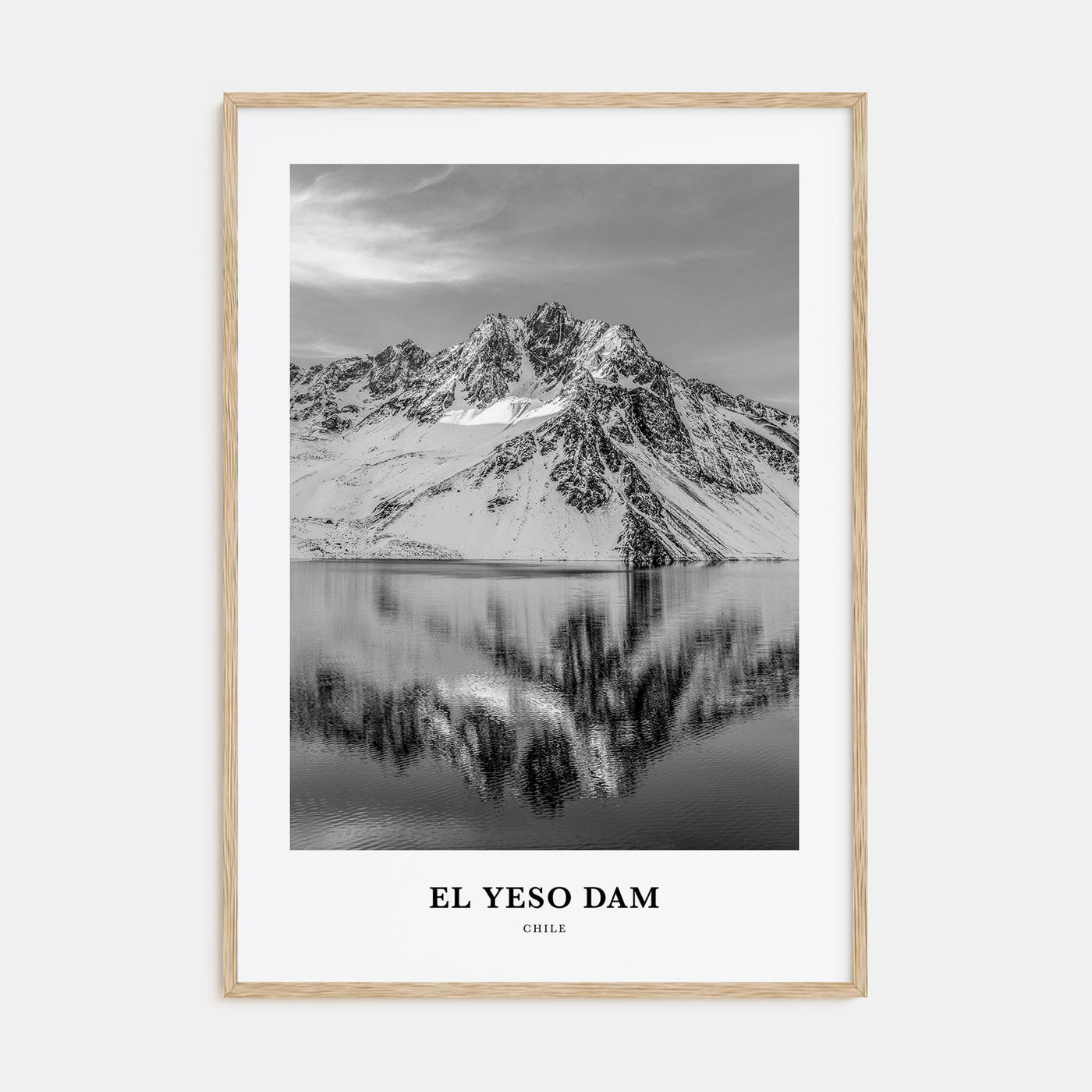 El Yeso Dam Portrait B&W Poster