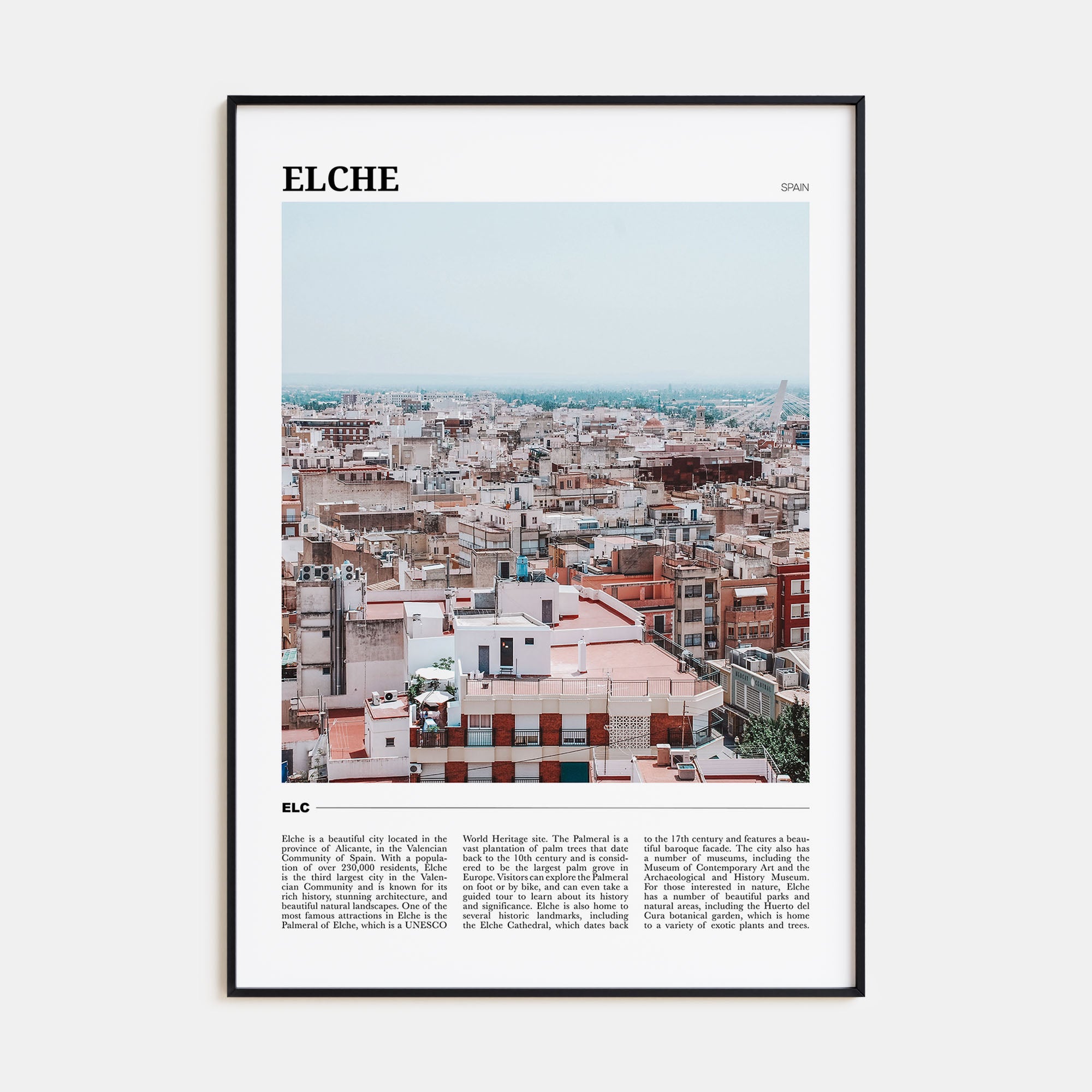 Elche Travel Color Poster