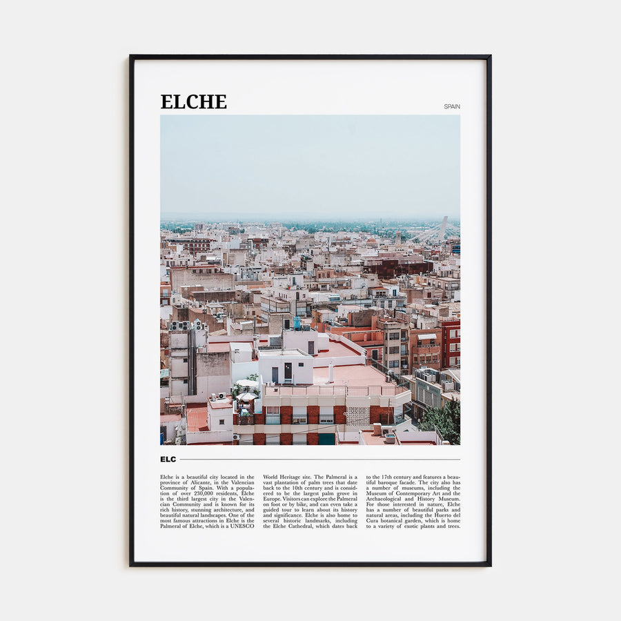 Elche Travel Color Poster