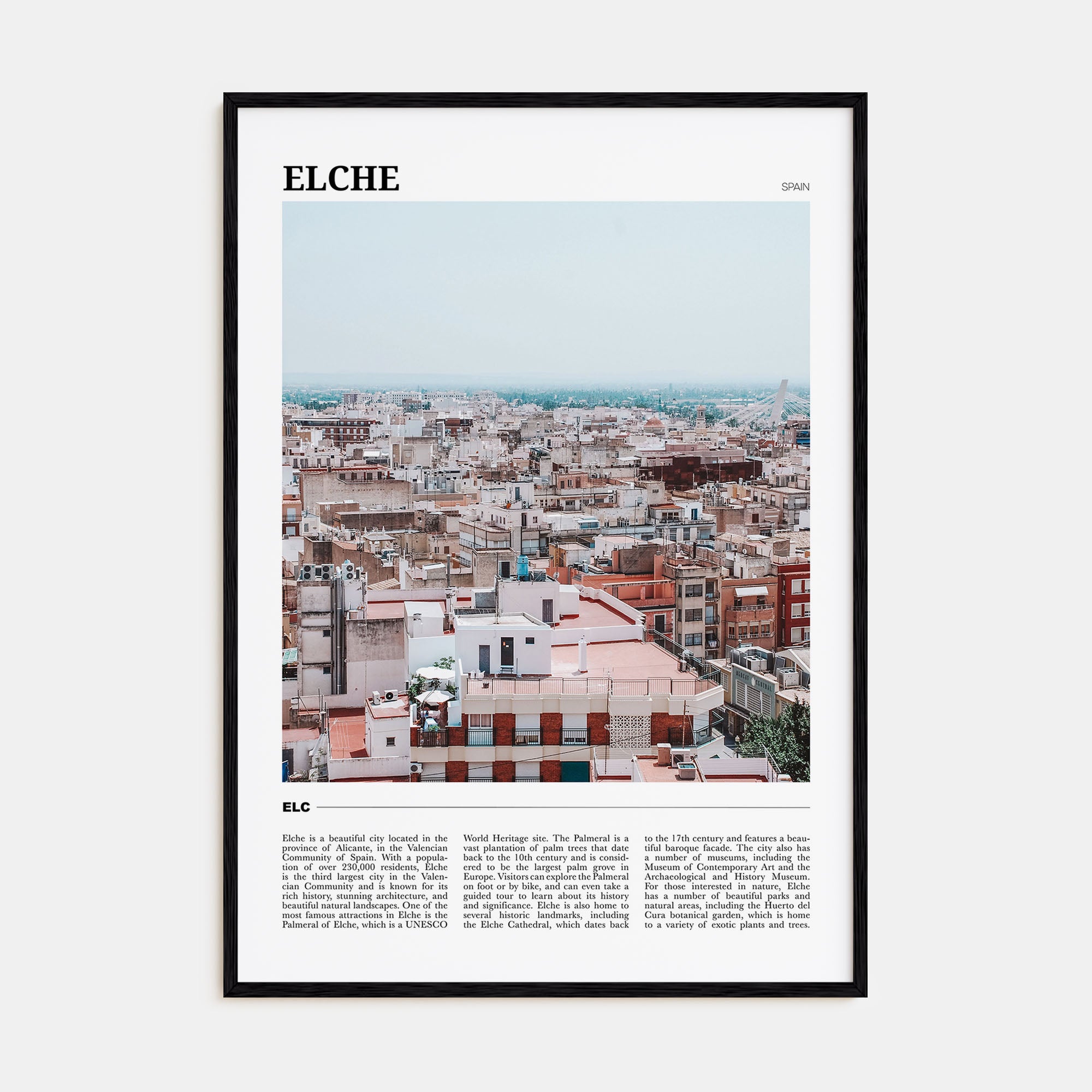 Elche Travel Color Poster