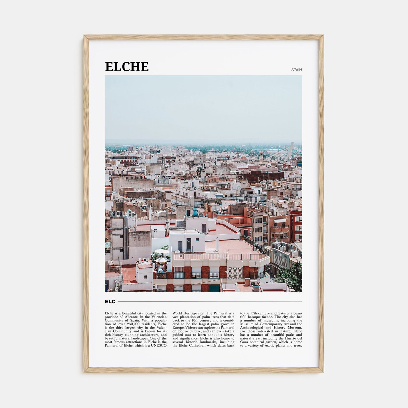 Elche Travel Color Poster