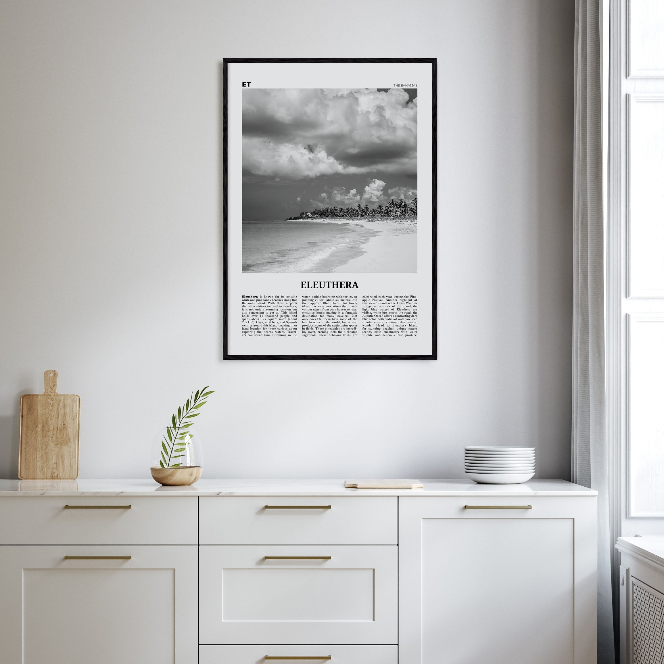 Eleuthera Travel B&W Poster