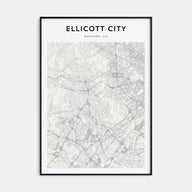 Ellicott City Map Portrait Poster