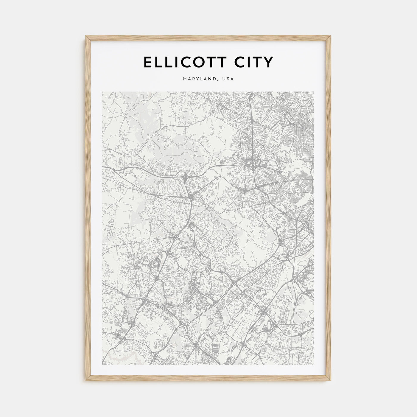 Ellicott City Map Portrait Poster