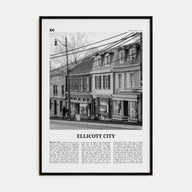 Ellicott City Travel B&W Poster