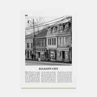 Ellicott City Travel B&W Poster