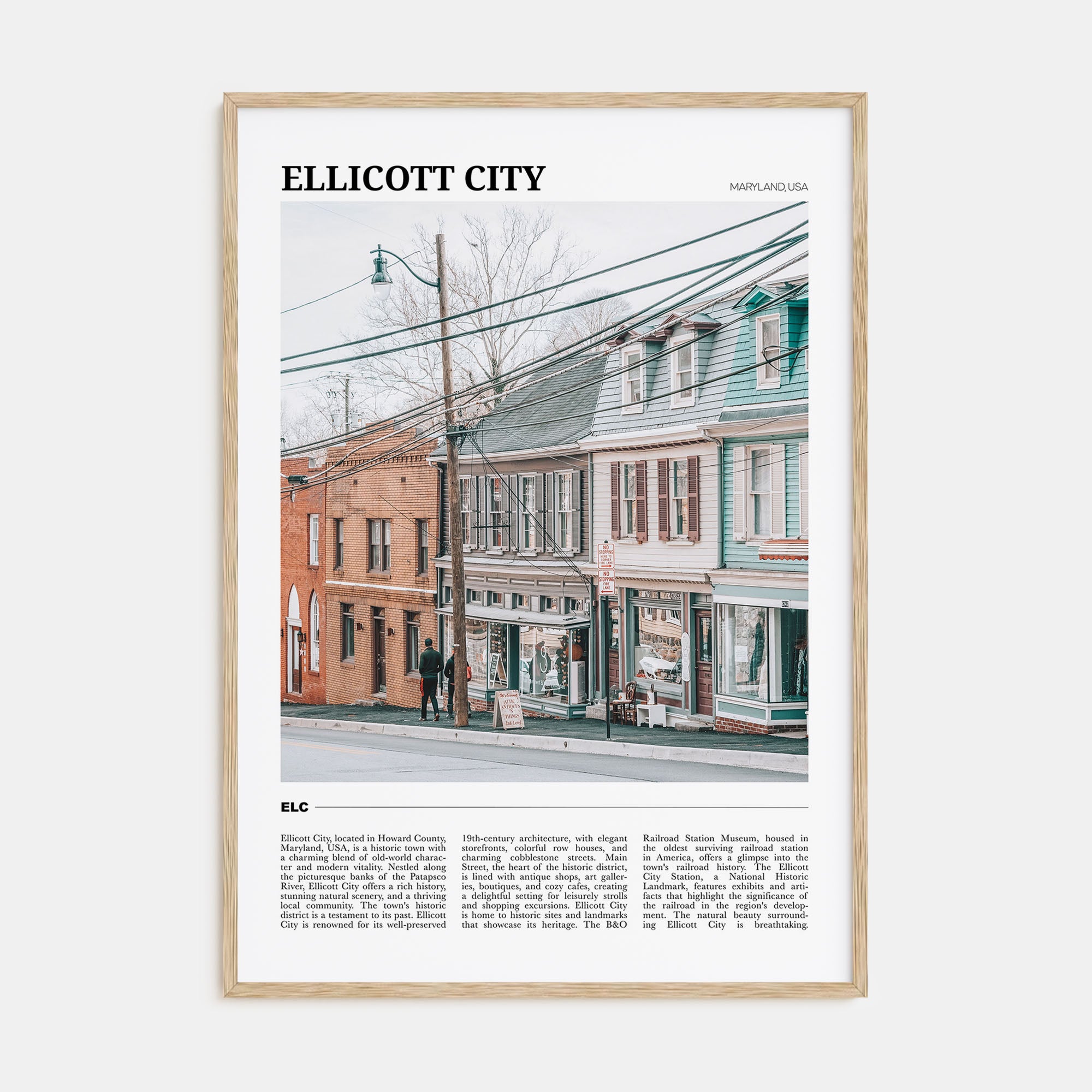 Ellicott City Travel Color Poster