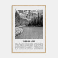 Emerald Lake Travel B&W Poster