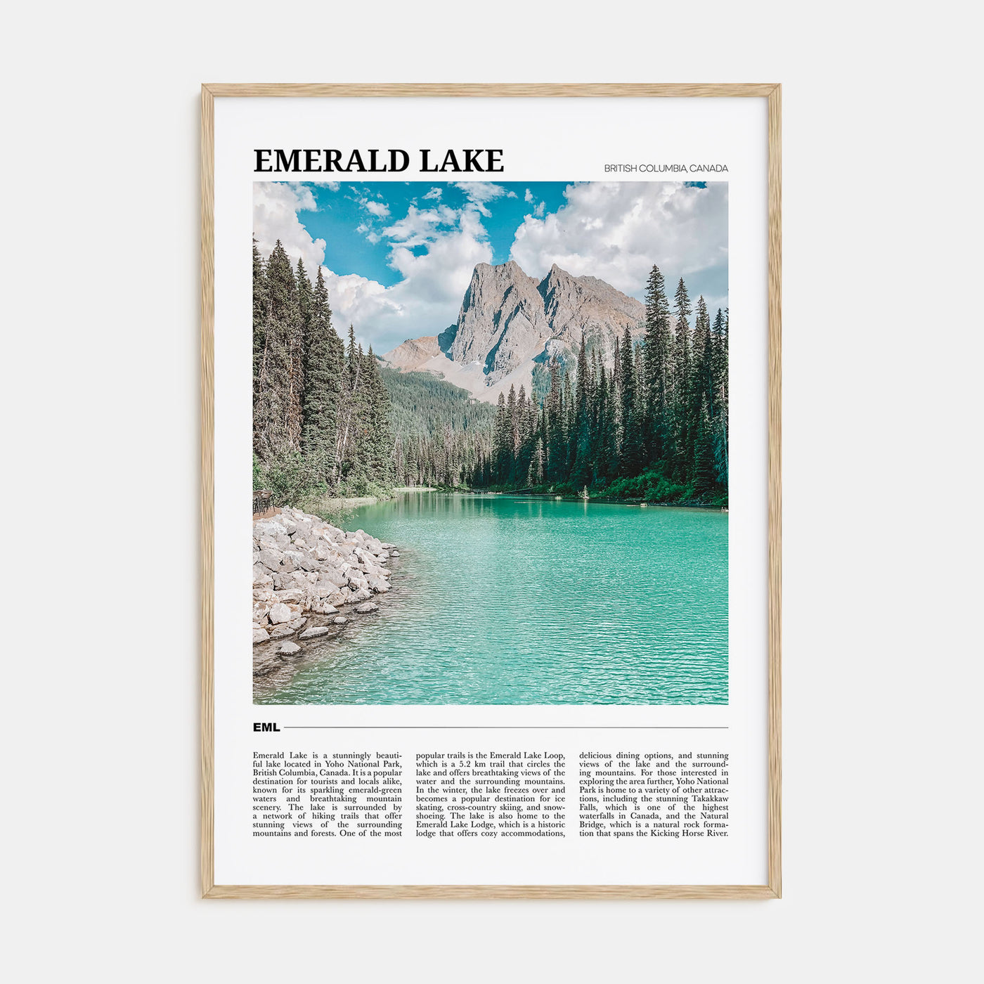 Emerald Lake Travel Color Poster