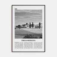 Emilia-Romagna Travel B&W Poster