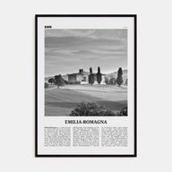 Emilia-Romagna Travel B&W Poster