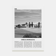 Emilia-Romagna Travel B&W Poster