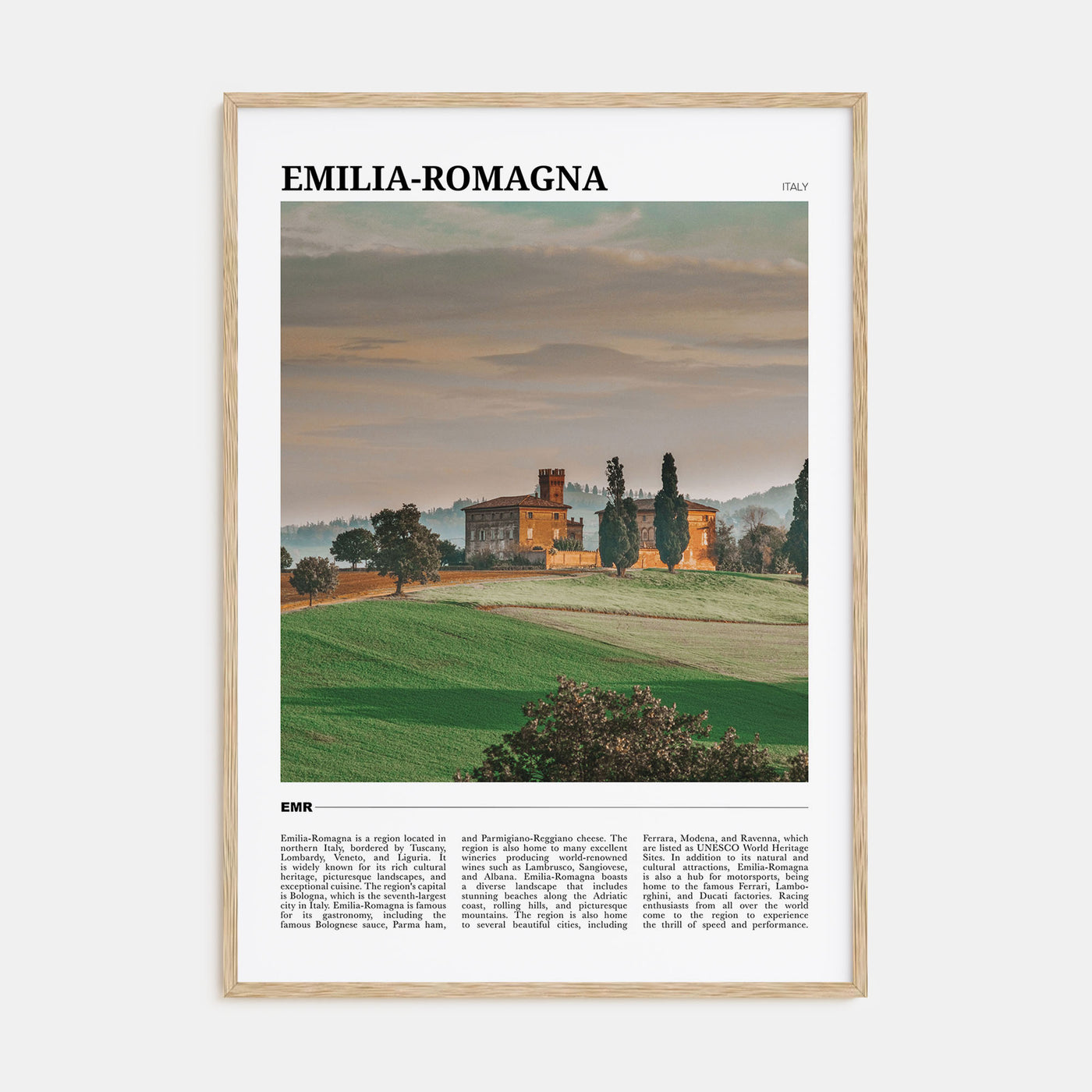 Emilia-Romagna Travel Color Poster