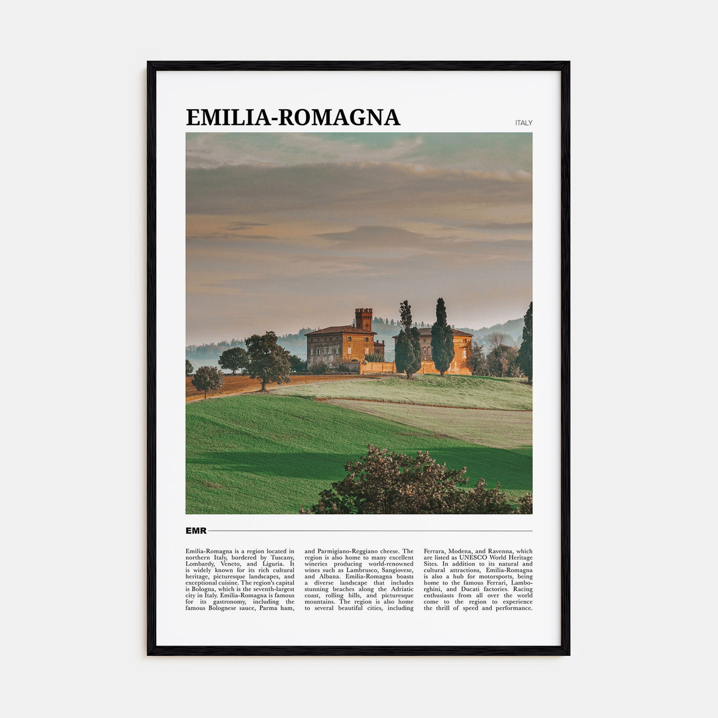 Emilia-Romagna Travel Color Poster