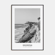Encinitas Portrait B&W No 1 Poster