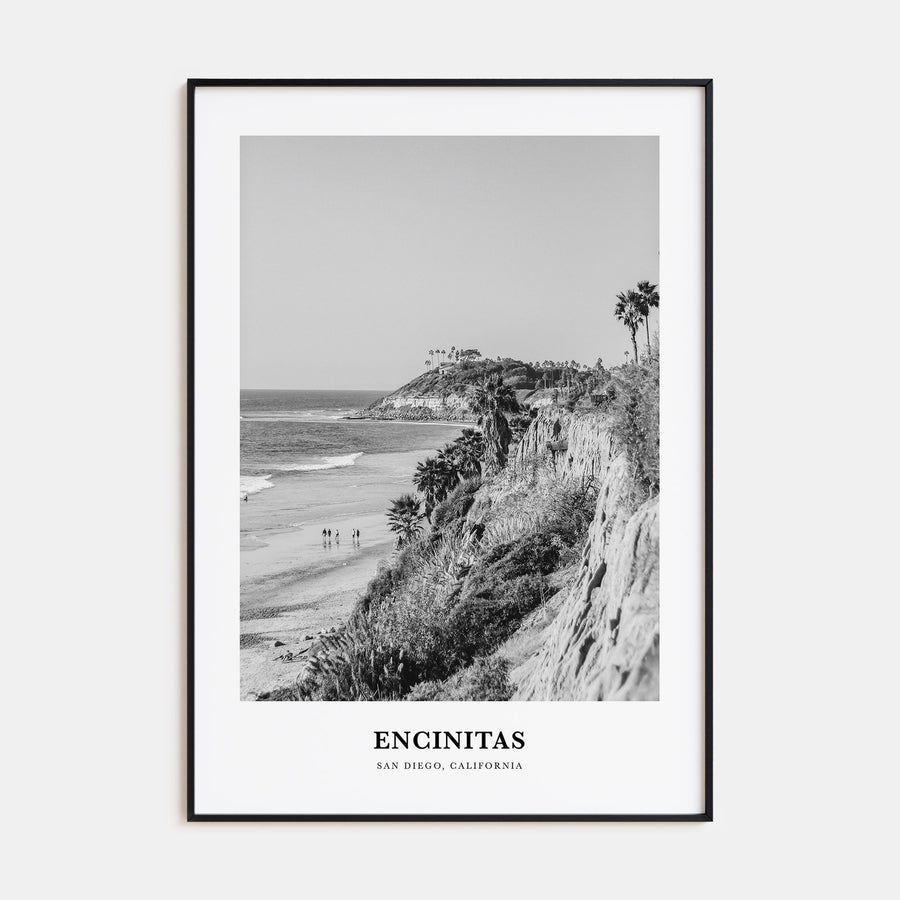 Encinitas Portrait B&W No 1 Poster